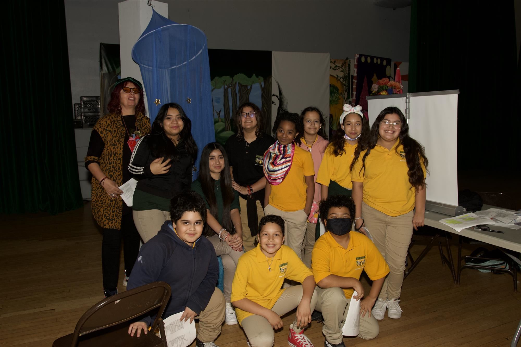 Theater group posing with Dr Kovacic